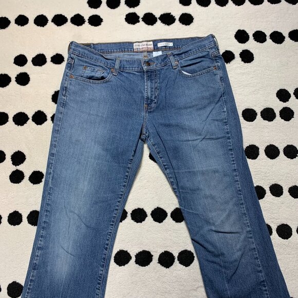 Vintage Y2K Old Navy Boot Cut Jeans Ultra Low Waist Faded Light Wash Denim - Picture 2 of 13